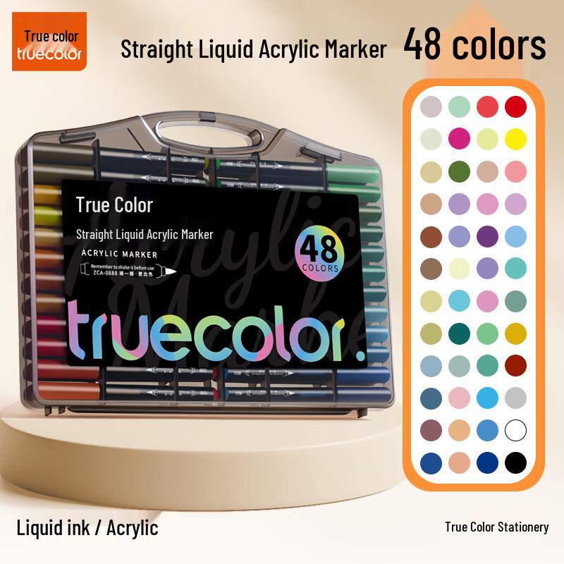 TRUECOLOR Soft Tip Washable Acrylic Marker Pens for Kids