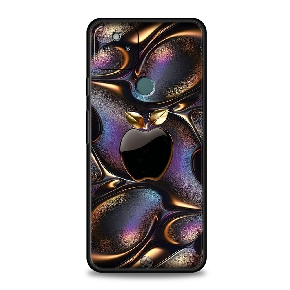 Happy Black Apple Phone Case Cover for Google Pixel 10 9 8 7 6 9A 8A 7A 6A Pro Shockproof Soft TPU 9 Pro XL Shell Capas Fundas