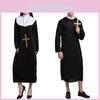 Captivating Priest Costume Robe With Classic Godfather Style For Memorable Halloween Celebrations