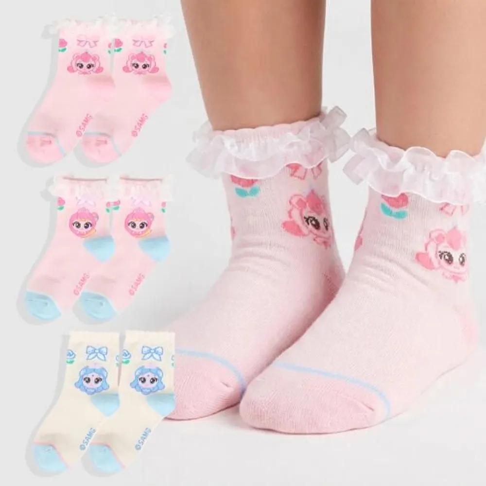 Premier Farm Catch Teenieping Princess Lace Kids  Mid-Length Socks 3 Pairs Mixed/No. 3