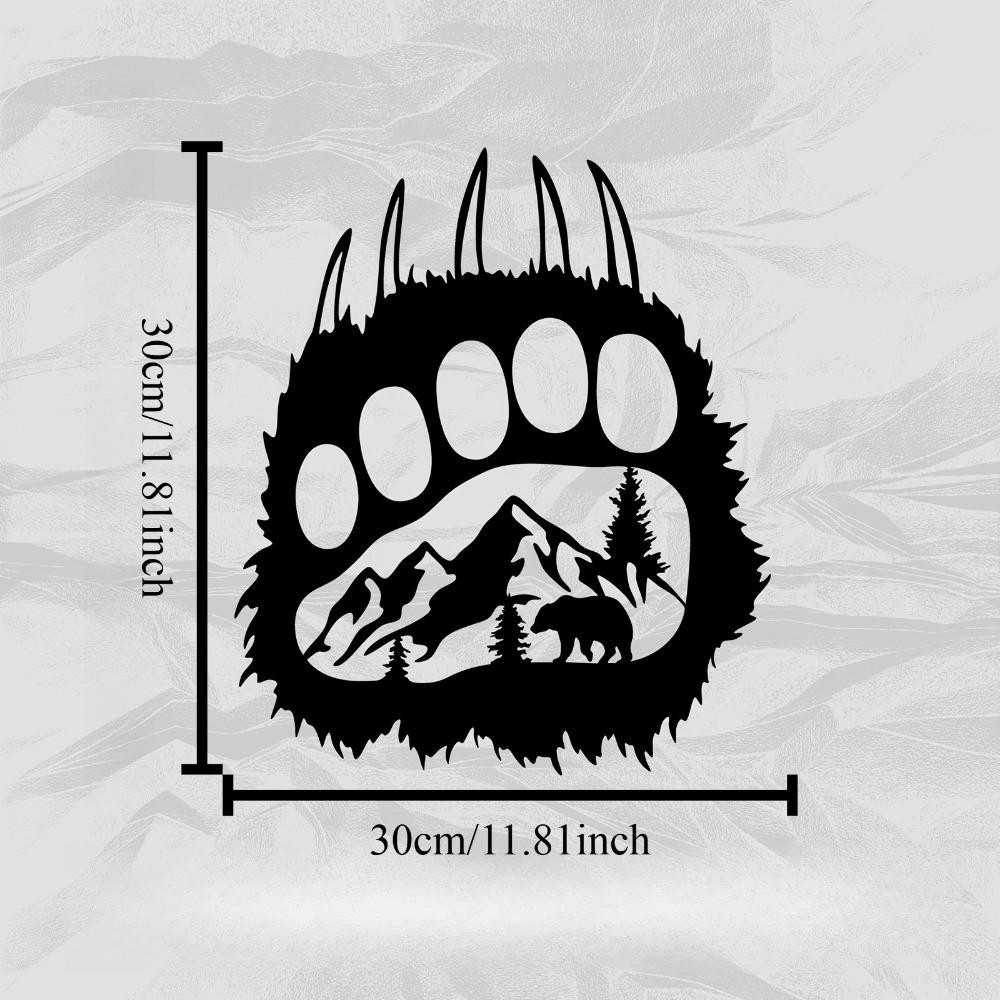 

Wrought Iron Bear Mountain Wall Art Metal Sculpture Rustproof Cabin Decor Outdoor Fence Hanging Gift for Dad Thanksgiving 1pc 12in