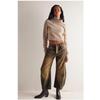 Wide Leg Loose Jeans,Women's Mid-Low Waist Washed Jeans