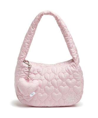 Women'S Heart Quilted Handbag - Pink