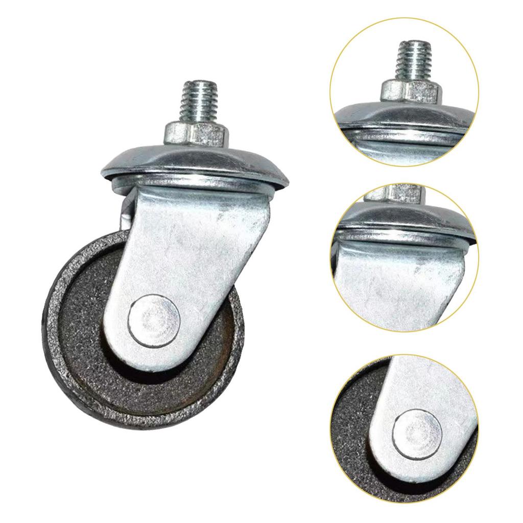 Rangierwagenheber Rollen Horizontal Schwarz Räder 12mm Schaft Direkter Ersatz Zubehör für 3 Tonnen Rangierwagenheber