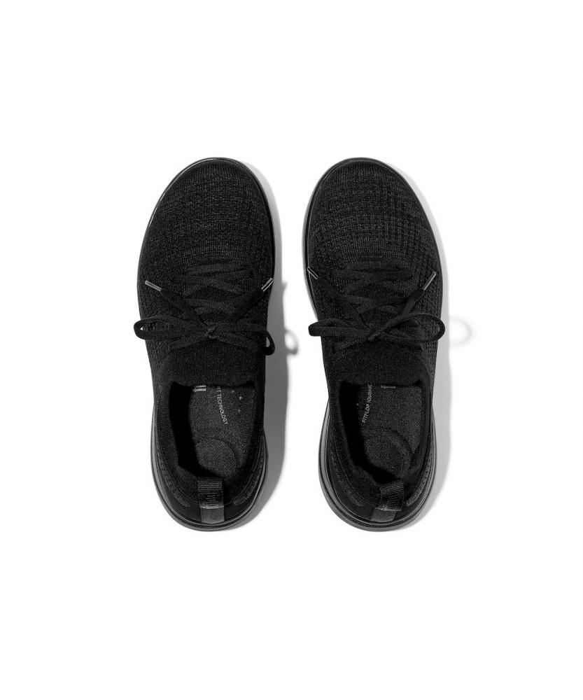 Fitflop [Super-Q] Women'S Knit Slip-On Sneakers - All Black (Ft59K2N224)