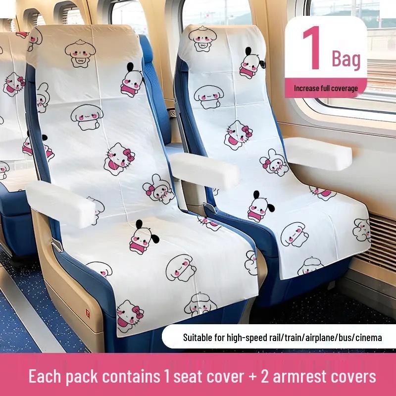 High-Speed Rail & Airplane Disposable Seat Cover - Non-Woven, Thickened, Dirt-Proof, Portable, Universal Fit