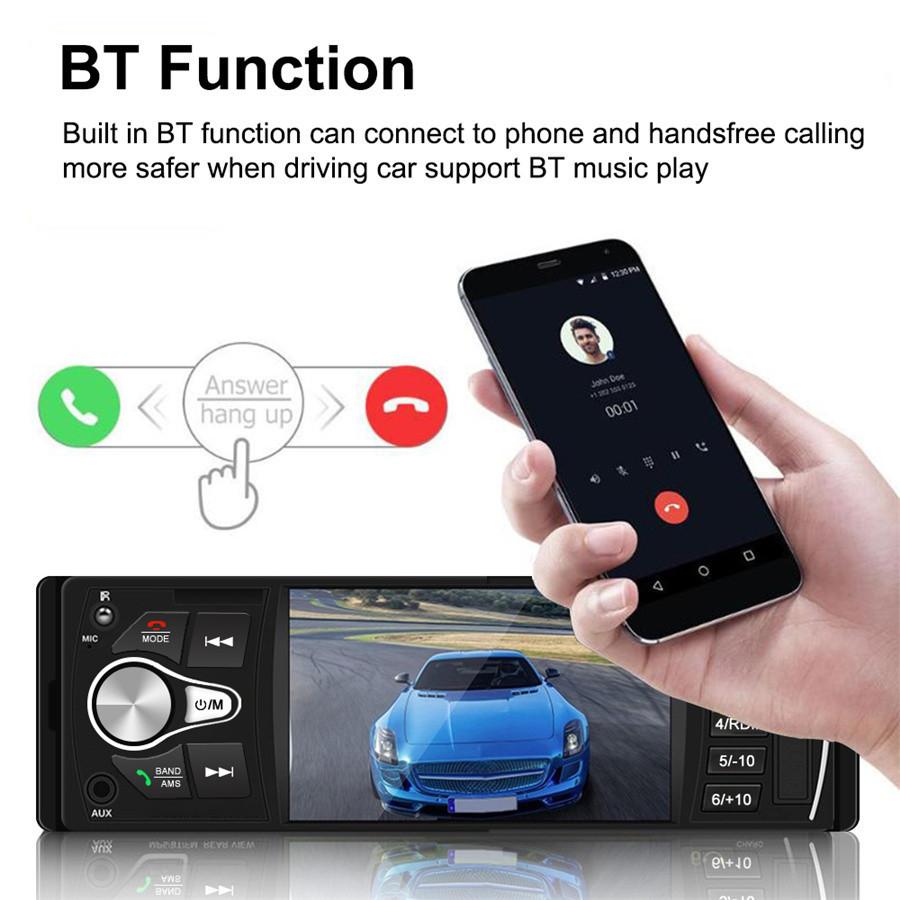 Car Radio MP5 Car MP3 MP4 Player USB Car 4.1'' HD Car Stereo IN OUT FM/AUX Bluetooth with 170° Dynamic Track Camera