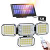 GLOWDAWN Outdoor Solar Sensor Light with Motion Sensor [2 Sensors294 LEDs4-Sided LightingSeparate Type], 3000 Lumens, 5M Extension Cord, IP65