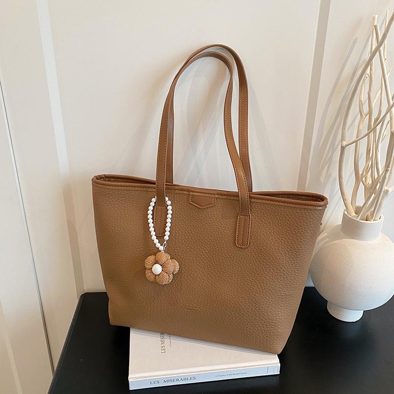 Large Capacity Bag Women's Summer New Casual Simple Shoulder Bag Commuter Tote Bag