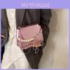 Pearl Simulated Fashion Decoration Crocodile Pattern Women Casual Square Bag