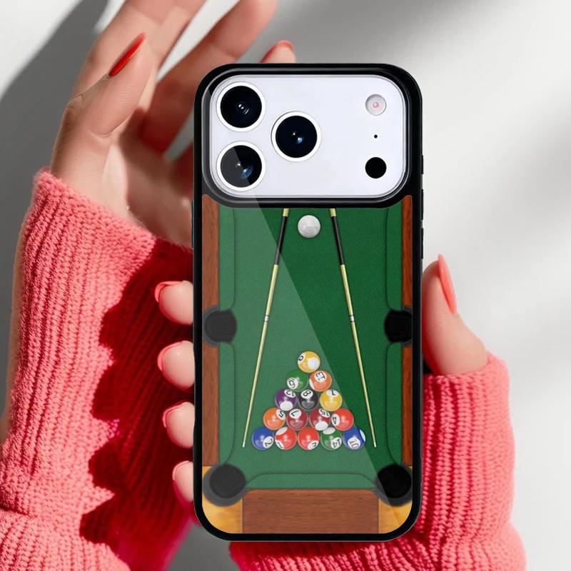 Billiards Snooker 8 Ball Phone Case for iPhone 17 16 15 14 13 Pro Max Back Cover for 12 11 Pro Coque