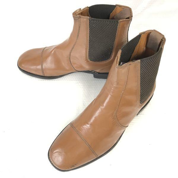 England Made/STUART/Goodyear Welt Leather Side Gore Boots/9/27.5/Brown/BROWN/Vintage Shoes(USED)