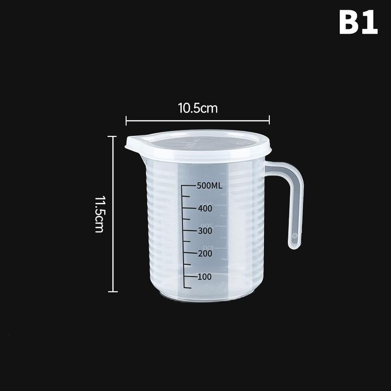 Scale Measuring Cup With Lid Milk Tea Shop Specific Measuring Bucket Large Capacity Scale Transparent Cup Kitchen Baking Supplie