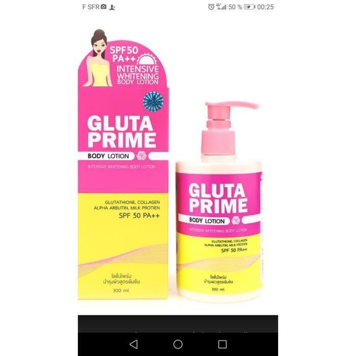 GLUTA PRIME LAIT CORPS NEW FORMULE ULTRA ÉCLAIRCISSANT Et Nourrit La Peau.