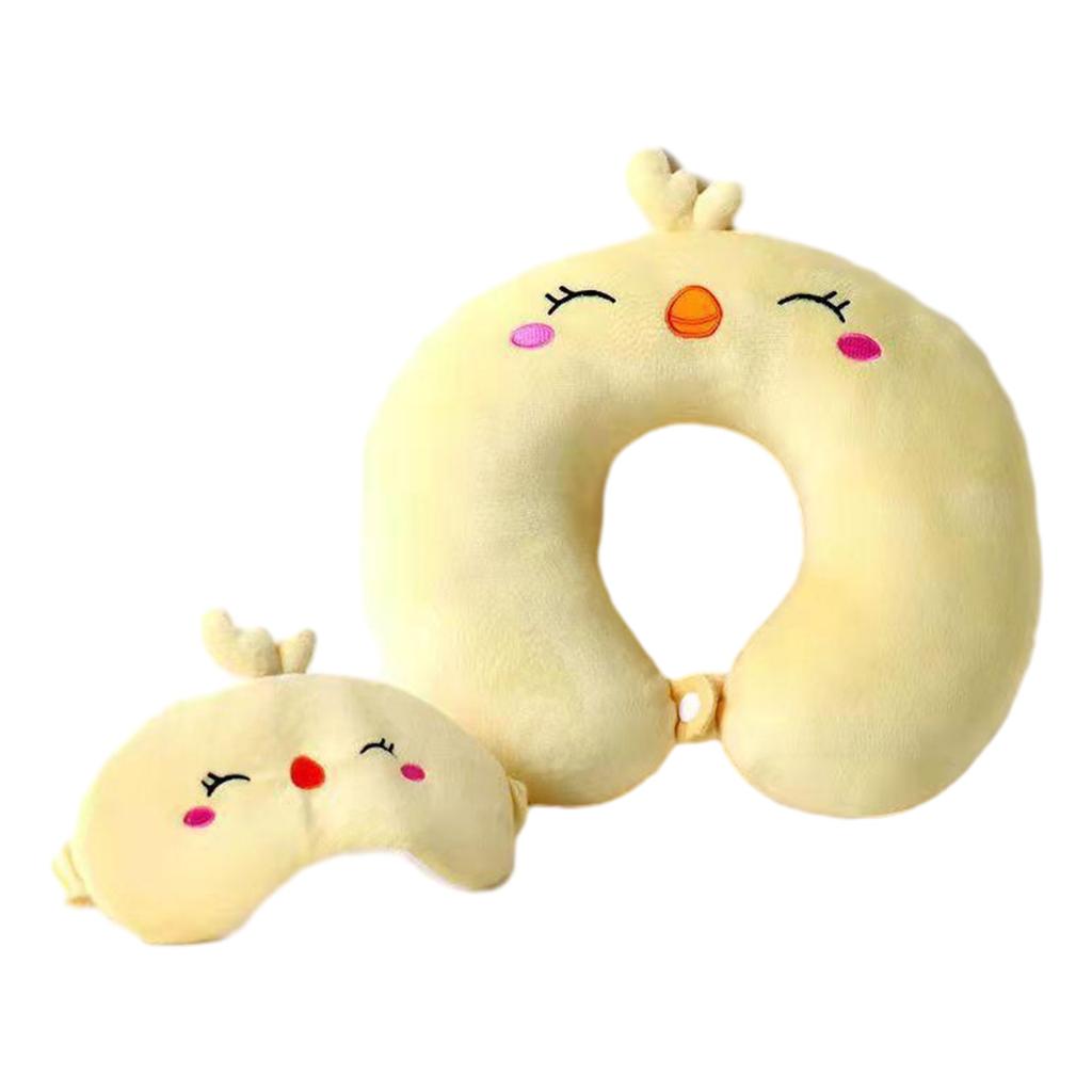 Soft and Supportive Travel Pillow for Kids and Adults Neck Support for Sleeping Traveling and Camping