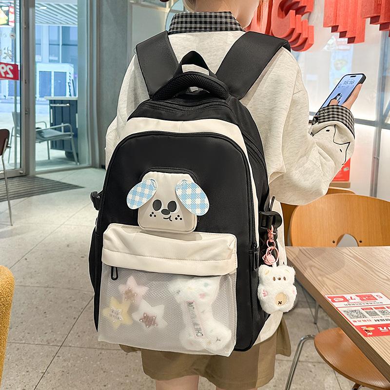 Cute Girl Backpack Female Star Backpack Junior High School Student Schoolbag High Value