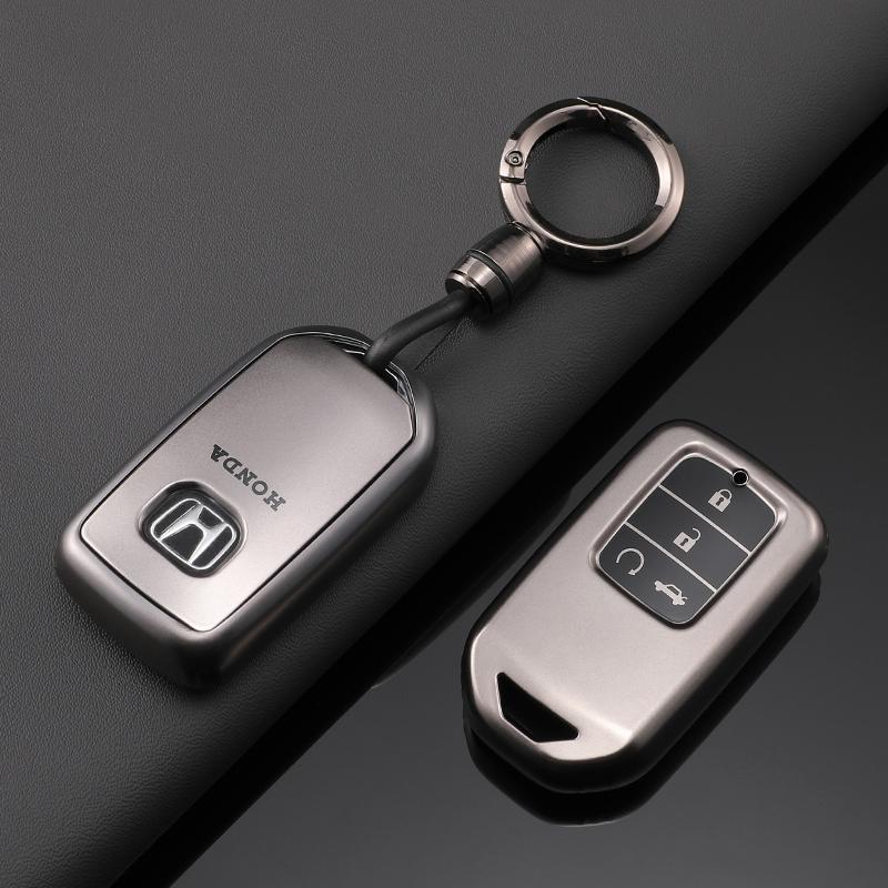 AAFV1 Silver TPU Car Remote Key Case Cover Holder Shell Fob For Honda Civic CR-V HR-V VEZEL JAZZ Accord Jade Crider Odyssey 2015-2018