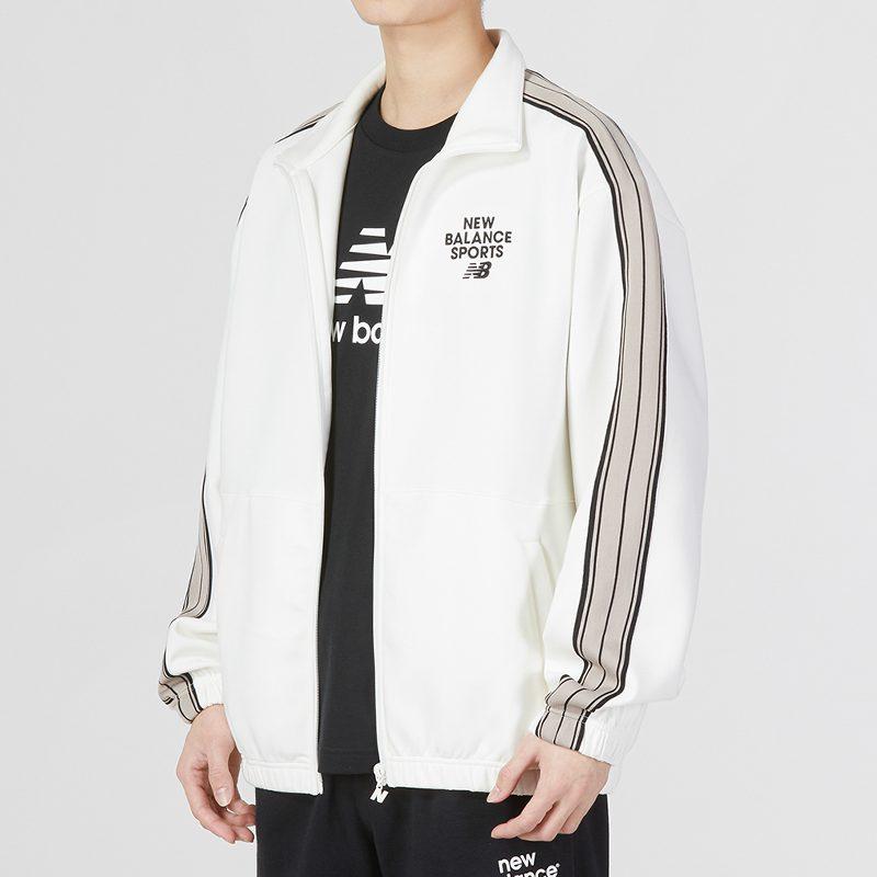 New Balance Sports Club Jackets Unisex White Stand Collar Moderate Other 6DD12043-IV
