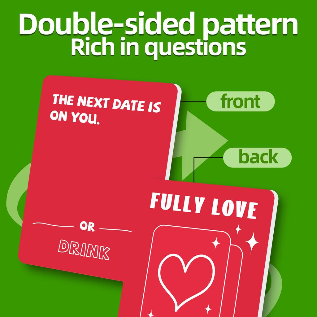 Card Drink Love Cards Fully Love Let's Fool Around Couple Q&A Game Board Game Cards