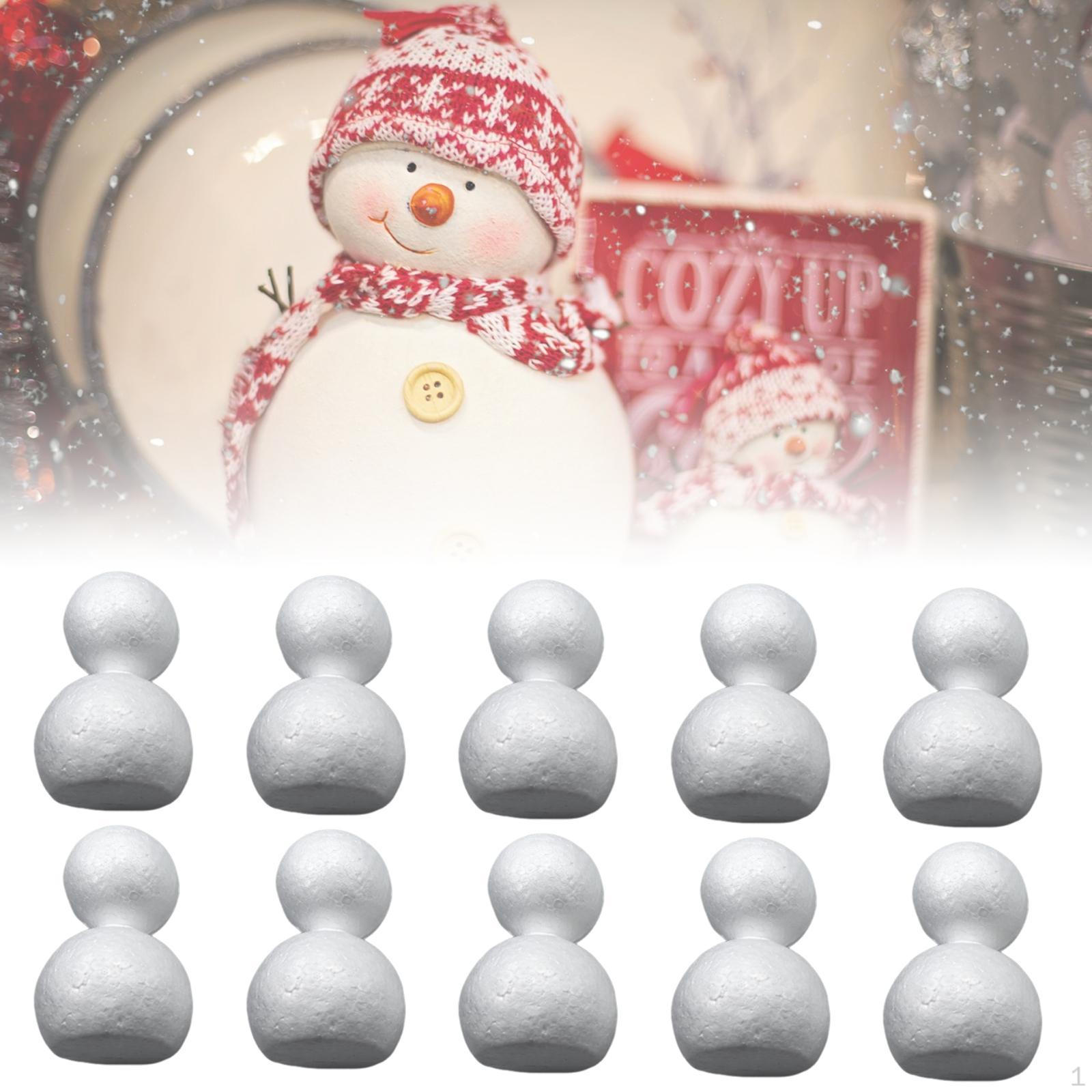

10 Pieces Foam Snowman Christmas Painting DIY Crafts Lightweight Handmade Kit for 11.5cm