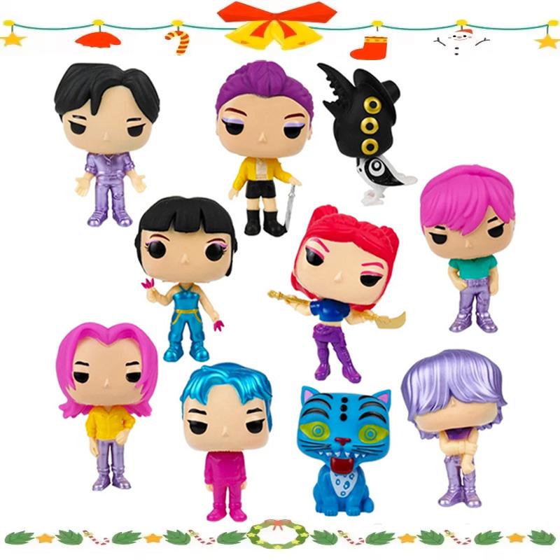 10pcs Anime Kpop Demon Hunters Derpys Tiger Ranimeumi Mira Zoey Sussy PVC Action Figure Toy Anime Figurine Doll For Fans Gift