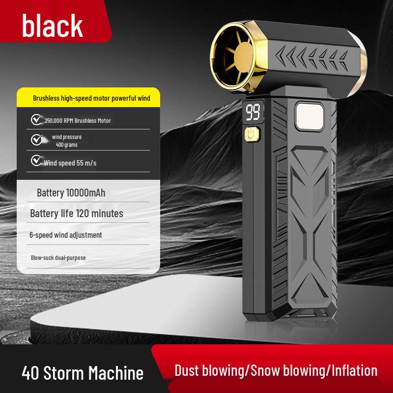 

Портативный высокоскоростной ручной вентилятор и фен для кемпинга на открытом воздухе и удаления пыли Standard M18 [6-speed, No Dust Collection] чёрный