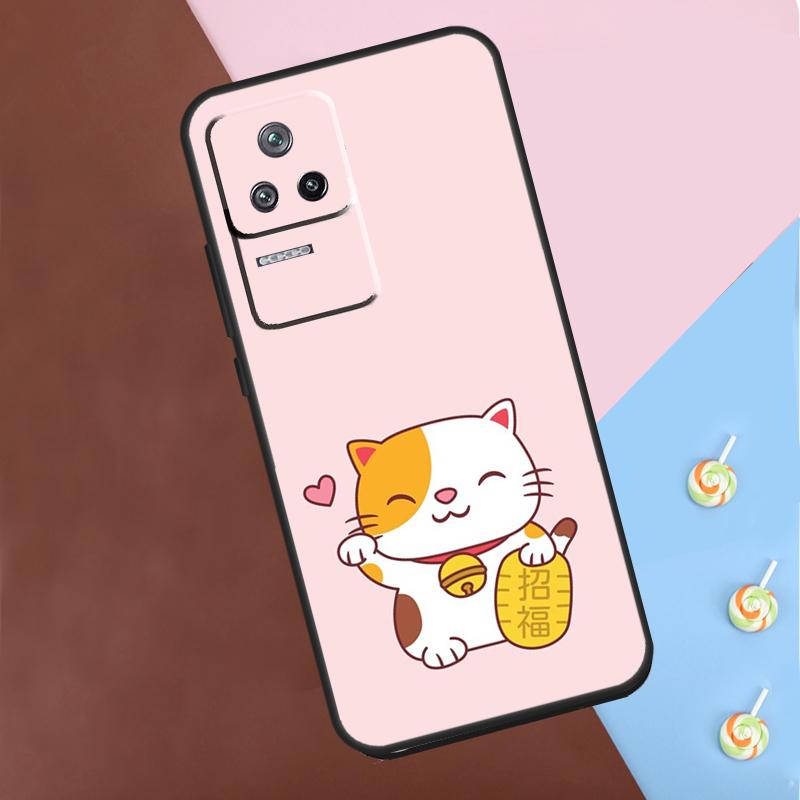 Lucky Cat Maneki Neko Japanese Case For Xiaomi 13 14 13T Pro 11T 12T 12 Lite POCO X6 Pro X3 X4 X5 M6 Pro M5s F3 F5 Cover