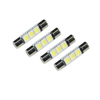 PA® Süper Parlak LED 5050 T6.3x30mm Üçlü SMD Makyaj Lambası (Beyaz Işık/Beyaz) 4'lü set
