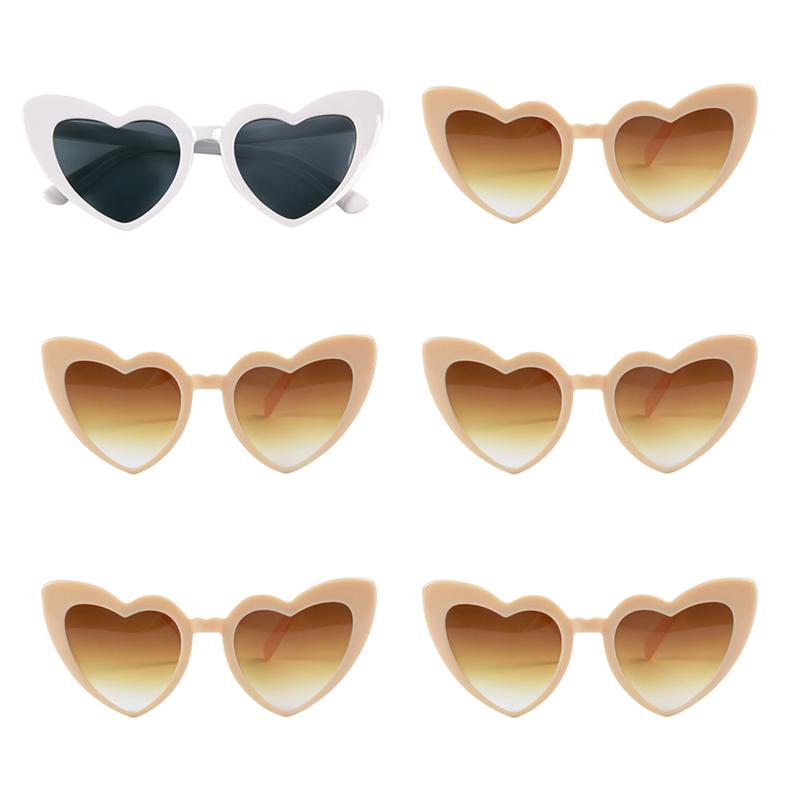 6/8pairs Vintage Heart Shaped Sunglasses Bachelorette Bride Bridesmaid glasses Wedding Bridal Shower Decor woman Hen party gifts 5