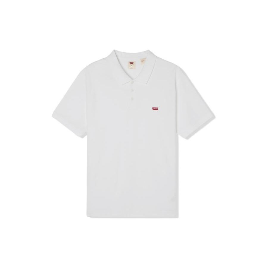 

Мужская футболка поло с коротким рукавом и однотонным логотипом Levis, белая, A0229-0000 XL