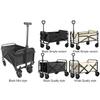 Collapsible Wagon Cart Large Capacity Portable Folding Wagon Heavy Duty Foldable Wagon for Outdoor Camping Garden Sports Beach
