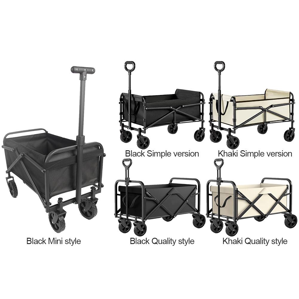 Collapsible Wagon Cart Large Capacity Portable Folding Wagon Heavy Duty Foldable Wagon for Outdoor Camping Garden Sports Beach