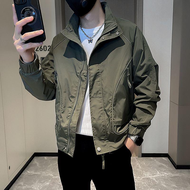 Men's Autumn Stand Collar Casual Workwear Jacket - 2023 Short Style Trendy Brand