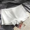 Women Mid Rise Shorts Panties Seamless Solid Color High Elastic Slim Fit Ribbed Safety Shorts Briefs Underpants