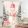 2pcs,Curtains Cute Snowman Christmas Gifts_a (2) Popular Creative Curtains Durable 100% Polyester Fabric Curtains Outdoor