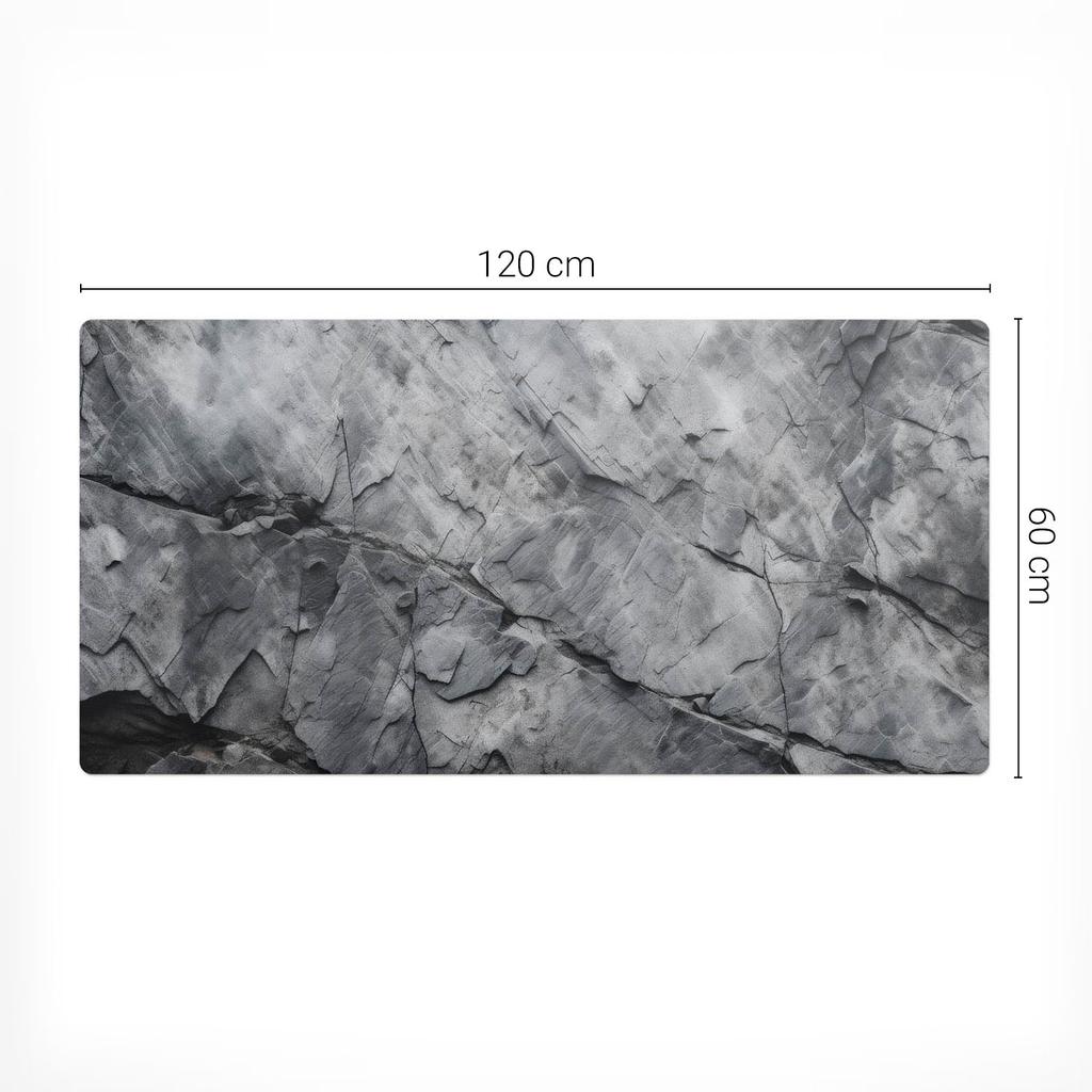 Vinyl Desk Mat with Stylish Rock Texture Print 120X60 Cm