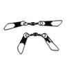300pcs Wholesale Saltwater Fishing Barrel Swivels With Double Safety Snaps Double A Shape Pin Fising Rigs Connector Accessories