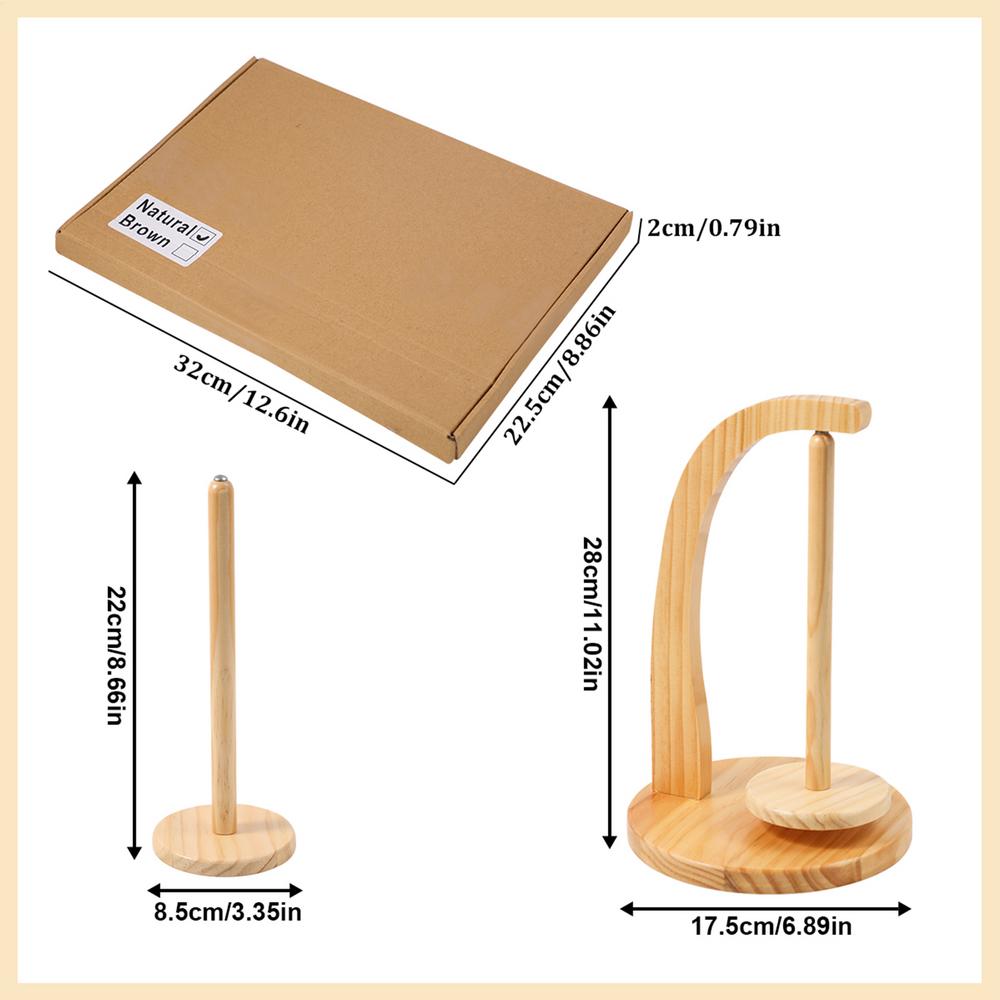 Dreh-Spinner Holz Garnhalter Spinn- Strickwerkzeuge Häkelhalter Drehbar Magnetische Garnspule Wollknäuel Aufwickler