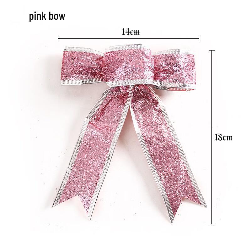 Christmas Sequined Bow Decorations, 30-pack