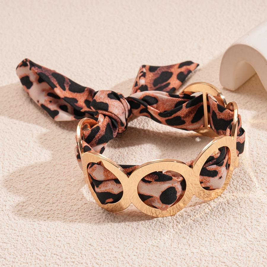 Fabric Silk Scarf Winding Hollow Round Open Bracelet Retro Bracelet