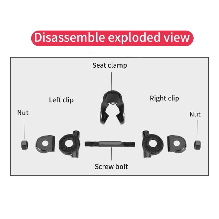 Durability Carbon Steel Saddles Clamps Heavy Type Bicycles Seats Connectors Travel Friendly Bike Accessory