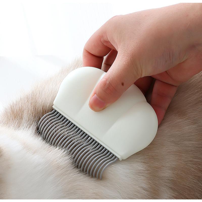1Pcs Multi-Purpose All Hair Lengths Pet Grooming Brush Shell Shape Self-Cleaning Massage Comb Ergonomic Pet Comb Pet Cat Dog