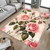 1PC Rose Lace Extra Large Non Slip Floor carpet, Office, family, bedroom, Studio Large Area Rug Indoor Rugs, Vibrant Colors