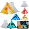 3pcs Clear Silicone Pyramid Molds  - High Transparency Reusable & Durable Resin Molds for DIY Pyramids, Jewelry Making