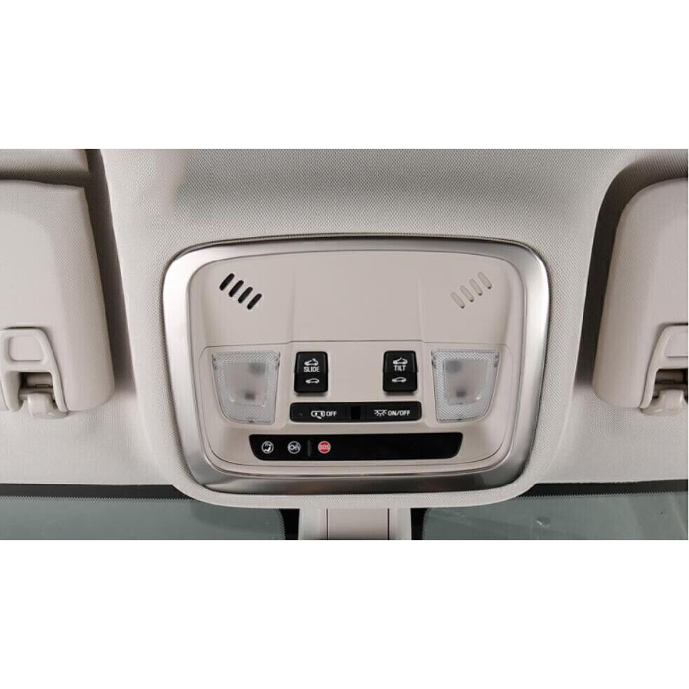 For Buick Regal 2018-2020 Silver Steel Roof Front Reading Light Cover Trim 2PCS