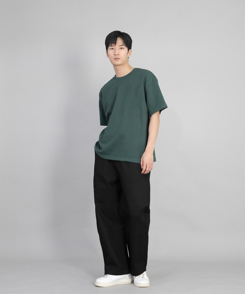Seinteukeulu R-Neck Plain Short Sleeve Tee Brs-826 Dark Green