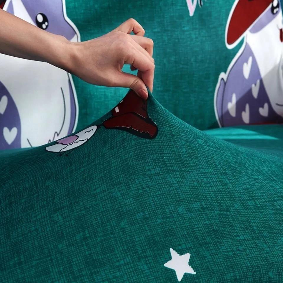 Fire sesonger Universalt Altomfattende Universalt Trekk Gammeldags Skinnsofa Elastisk Sklisikkert Støvtett Sofatrekk