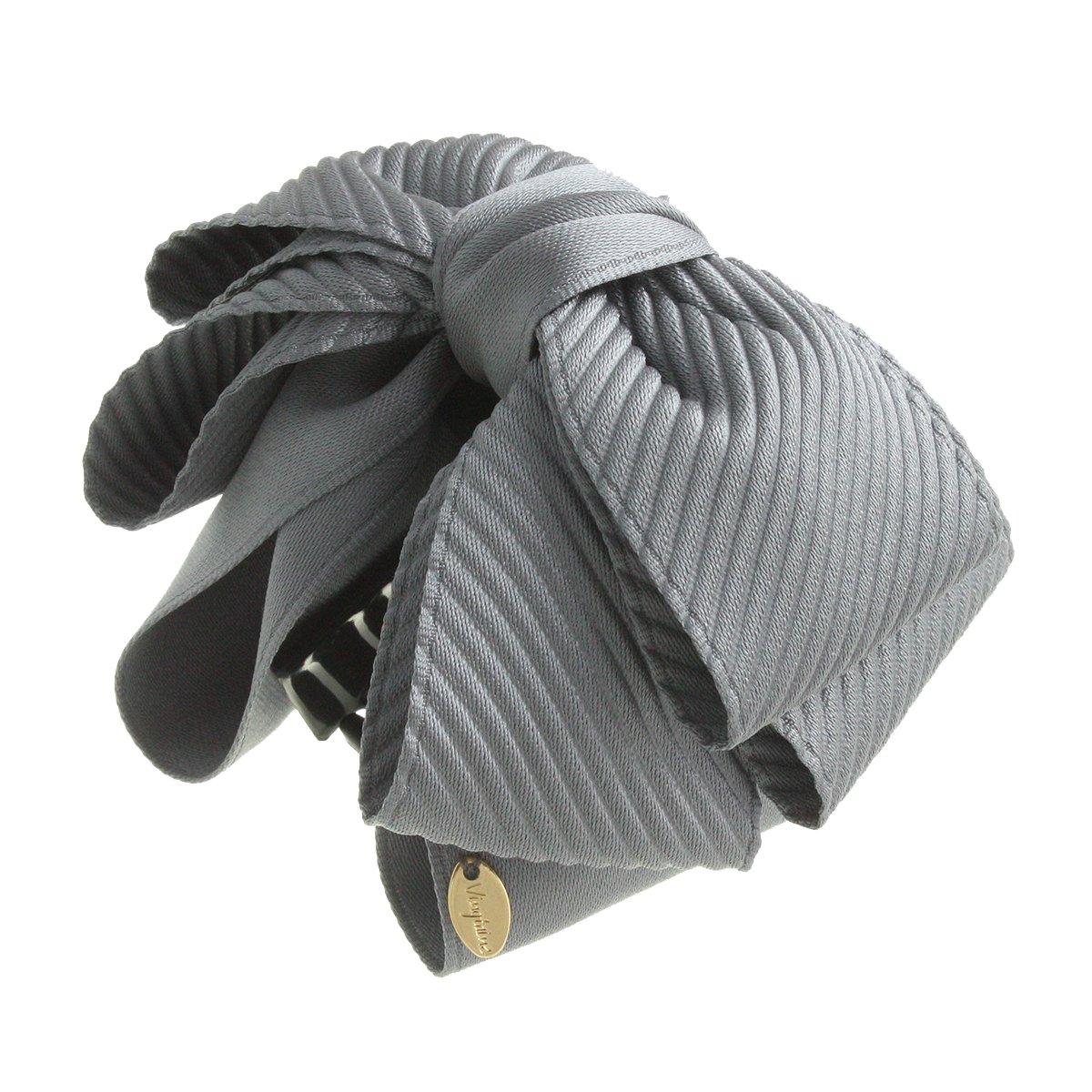 

VINGTAINE Объемная атласная лента для волос, Элегантная, Повседневная, Офисная, Заколка, Аксессуар, Серый, H-1004-GY-