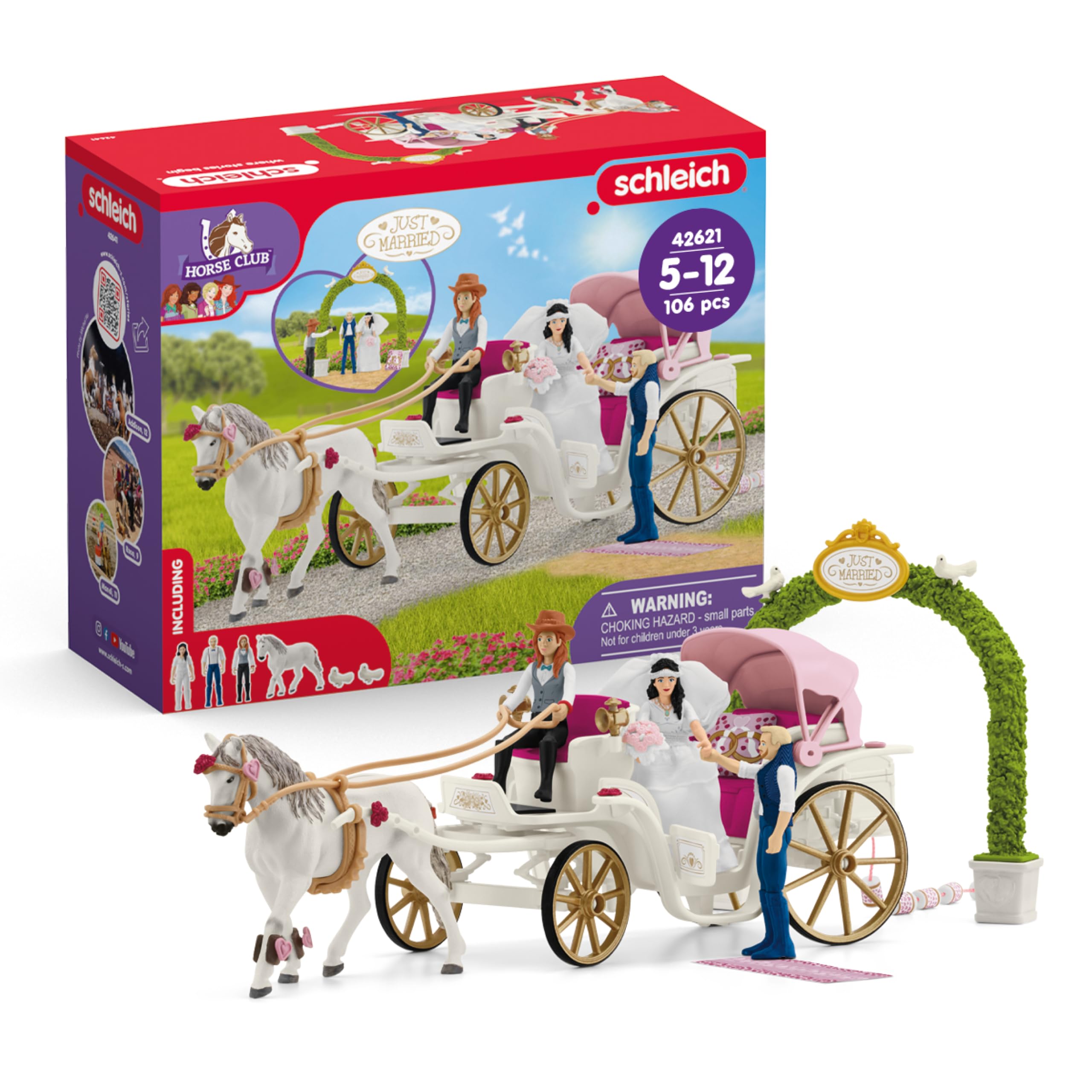 

[Эксклюзив Amazon.co.jp] Schleich Horse Club Свадебная карета 42641