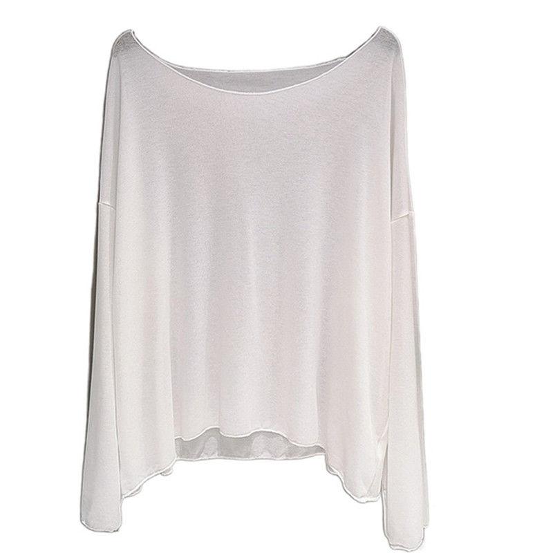 Αντηλιακό T-shirt Γυναικείο Καλοκαιρινό Λεπτό Αντηλιακό Μπουφάν Φούτερ Φαρδύ Μακρυμάνικο Μπλουζάκι Μπλούζα